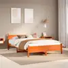 Image de Cadre De Lit Sans Matelas Cire Marron 140x190cm Bois Pin Massif Vidaxl