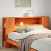Image de Tête De Lit Avec Rangement Cire Marron 140cm Bois Massif De Pin Vidaxl
