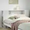 Image de Tête De Lit Avec Rangement Blanc 135 Cm Bois Massif De Pin Vidaxl