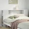 Image de Tête De Lit Avec Rangement Blanc 120 Cm Bois Massif De Pin Vidaxl