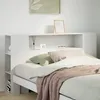 Image de vidaXL Tête de lit avec rangement blanc 120 cm bois massif de pin 855637