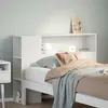 Image de Tête De Lit Avec Rangement Blanc 75 Cm Bois Massif De Pin Vidaxl