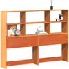 Image de Tête De Lit Avec Rangement Cire Marron 160cm Bois Massif De Pin Vidaxl