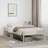 Image de Cadre De Lit Sans Matelas Blanc 100x200 Cm Métal Vidaxl