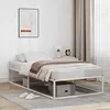 Image de vidaXL Cadre de lit sans matelas blanc 100x200 cm métal 4017423
