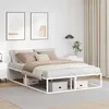 Image de vidaXL Cadre de lit sans matelas blanc 140x200 cm métal 4017425