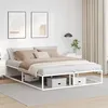 Image de vidaXL Cadre de lit sans matelas blanc 160x200 cm métal 4017426