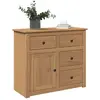 Image de Buffet Avec Tiroirs Panama 93x40x80 Cm Bois Massif De Pin Vidaxl