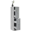 Image de vidaXL Armoire apothicaire sonoma gris 30x41x1445cm bois dingénierie coffre dapothicaire meuble dapothicaire coffre à 855174