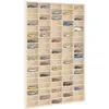 Image de Vitrine De Collection En Bois Avec 90 Compartiments 50,5 X 4,5 X 79 Cm Vidaxl