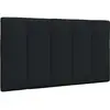 Image de Coussin De Tête De Lit Hanko Noir 80 Cm Tissu Vidaxl