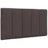 Image de Coussin De Tête De Lit Hanko Marron Foncé 80 Cm Tissu Vidaxl
