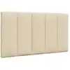 Image de Coussin De Tête De Lit Hanko Crème 80 Cm Tissu Vidaxl
