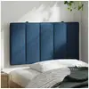 Image de Vidaxl coussin de tête de lit hanko bleu 80 cm tissu