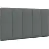 Image de Coussin De Tête De Lit Hanko Gris Foncé 90 Cm Tissu Vidaxl