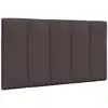 Image de Coussin De Tête De Lit Hanko Marron Foncé 90 Cm Tissu Vidaxl