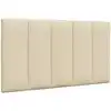 Image de Coussin De Tête De Lit Hanko Crème 90 Cm Tissu Vidaxl