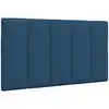Image de Coussin De Tête De Lit Hanko Bleu 90 Cm Tissu Vidaxl
