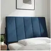Image de Vidaxl coussin de tête de lit hanko bleu 90 cm tissu