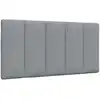 Image de Coussin De Tête De Lit Hanko Gris Clair 100 Cm Tissu Vidaxl