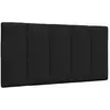 Image de Coussin De Tête De Lit Hanko Noir 100 Cm Tissu Vidaxl