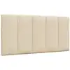 Image de Coussin De Tête De Lit Hanko Crème 100 Cm Tissu Vidaxl