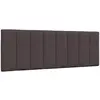 Image de Coussin De Tête De Lit Hanko Marron Foncé 120 Cm Tissu Vidaxl