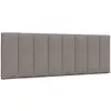 Image de Coussin De Tête De Lit Hanko Taupe 120 Cm Tissu Vidaxl