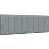 Image de Coussin De Tête De Lit Hanko Gris Clair 140 Cm Tissu Vidaxl