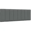 Image de vidaXL Coussin de tête de lit gris foncé 140 cm tissu 4019164