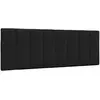 Image de Coussin De Tête De Lit Hanko Noir 140 Cm Tissu Vidaxl