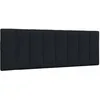 Image de vidaXL Coussin de tête de lit noir 140 cm tissu 4019165