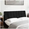 Image de Vidaxl coussin de tête de lit hanko noir 140 cm tissu