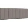 Image de Coussin De Tête De Lit Hanko Taupe 140 Cm Tissu Vidaxl