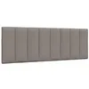Image de vidaXL Coussin de tête de lit Hanko taupe 140 cm tissu 4019167