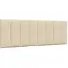 Image de Coussin De Tête De Lit Hanko Crème 140 Cm Tissu Vidaxl