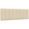 Image de vidaXL Coussin de tête de lit Hanko crème 140 cm tissu 4019168