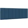 Image de Coussin De Tête De Lit Hanko Bleu 140 Cm Tissu Vidaxl
