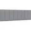Image de Coussin De Tête De Lit Hanko Gris Clair 160 Cm Tissu Vidaxl