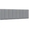 Image de vidaXL Coussin de tête de lit gris clair 160 cm tissu 4019170