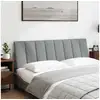 Image de Vidaxl coussin de tête de lit hanko gris clair 160 cm tissu
