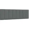 Image de Coussin De Tête De Lit Hanko Gris Foncé 160 Cm Tissu Vidaxl