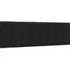 Image de Coussin De Tête De Lit Hanko Noir 160 Cm Tissu Vidaxl