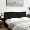 Image de Vidaxl coussin de tête de lit hanko noir 160 cm tissu