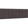 Image de Coussin De Tête De Lit Hanko Marron Foncé 160 Cm Tissu Vidaxl