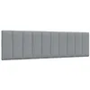 Image de vidaXL Coussin de tête de lit gris clair 180 cm tissu 4019177