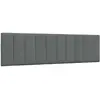 Image de Coussin De Tête De Lit Hanko Gris Foncé 180 Cm Tissu Vidaxl