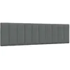 Image de vidaXL Coussin de tête de lit gris foncé 180 cm tissu 4019178