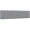 Image de Coussin De Tête De Lit Hanko Gris Clair 200 Cm Tissu Vidaxl