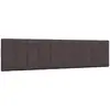 Image de Coussin De Tête De Lit Hanko Marron Foncé 200 Cm Tissu Vidaxl